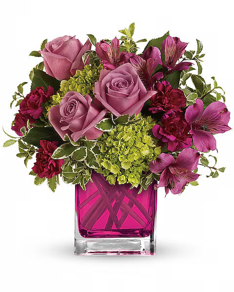 Elegant bouquet with colorful blooms